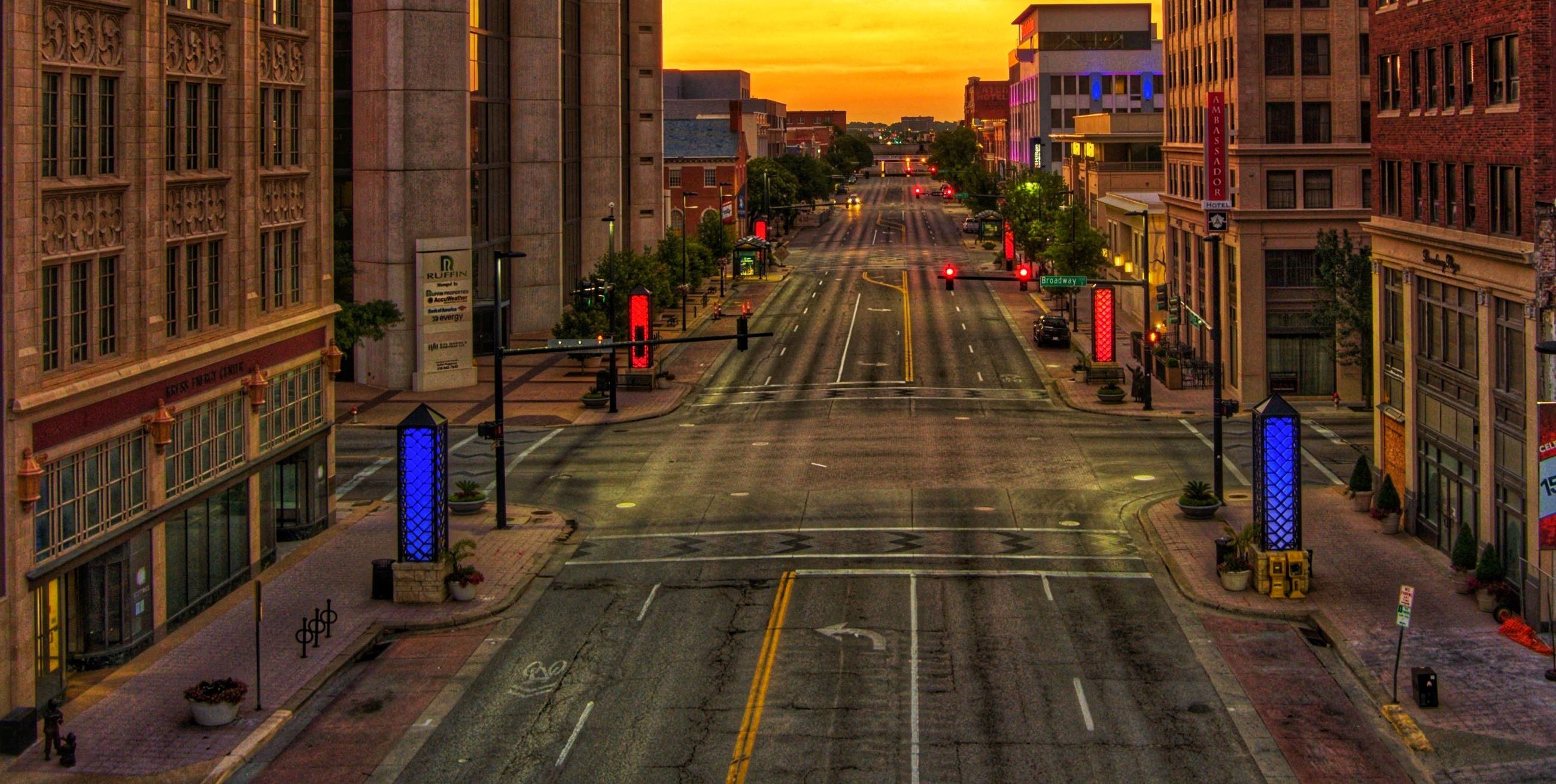 Downtown Wichita commercial roof access